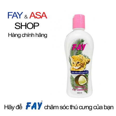 Sữa Tắm Mèo Cao Cấp FAY 300ml - Chăm Sóc Lông Mềm Mượt, Khử Mùi Hôi, Chiết Xuất Thiên Nhiên, Dưỡng Ẩm Da Thú Cưng