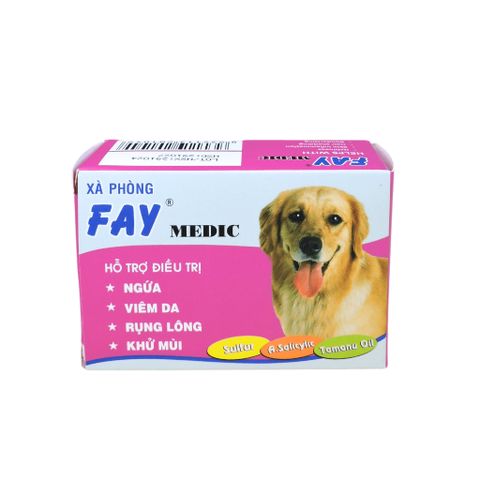 Xà Phòng FAY MEDIC Cho Chó Mèo - Điều Trị Ghẻ, Nấm Da, Khử Mùi, Vệ Sinh Da Lông, Dầu Mù U, Sulfur, Acid Salicylic