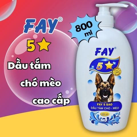 Dầu Tắm Chó Mèo FAY - Sạch Ve Rận, Khử Mùi, Chăm Sóc Da Lông - 5 Tính Năng Duy Nhất cho Thú Cưng Yêu Thích