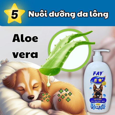 Dầu Tắm Chó Mèo FAY - Sạch Ve Rận, Khử Mùi, Chăm Sóc Da Lông - 5 Tính Năng Duy Nhất cho Thú Cưng Yêu Thích