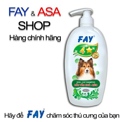 Dầu Tắm Chó Mèo FAY - Sạch Ve Rận, Khử Mùi, Chăm Sóc Da Lông - 5 Tính Năng Duy Nhất cho Thú Cưng Yêu Thích
