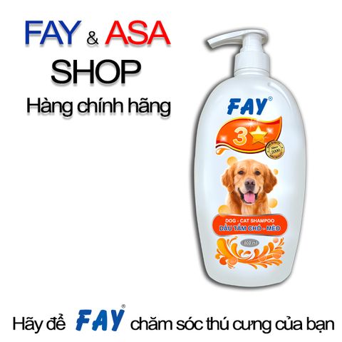 Dầu Tắm Chó Mèo FAY - Sạch Ve Rận, Khử Mùi, Chăm Sóc Da Lông - 5 Tính Năng Duy Nhất cho Thú Cưng Yêu Thích