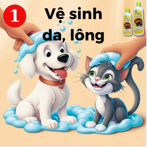 Dầu Tắm Chó Mèo Palma - Chăm Sóc Toàn Diện, Khử Mùi Hôi, Làm Sạch Ve Rận, Bọ Chét - Dưỡng Ẩm Da Lông Thú Cưng