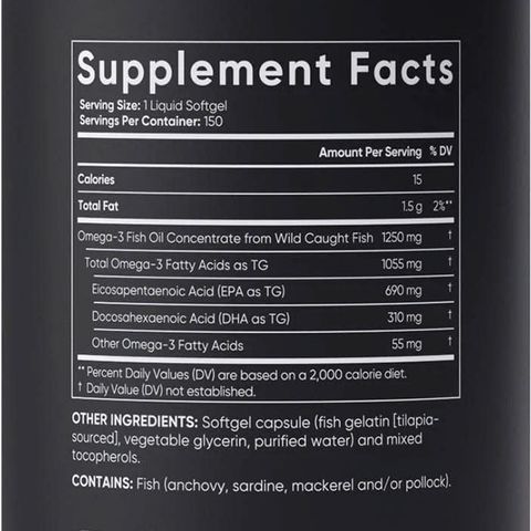 Dầu cá Omega 3 Fish Oil Triple Strength 150 viên - Bổ sung Omega-3 cho sức khỏe tim mạch và chức năng não bộ