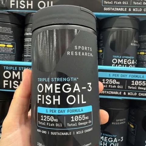 Dầu cá Omega 3 Fish Oil Triple Strength 150 viên - Bổ sung Omega-3 cho sức khỏe tim mạch và chức năng não bộ