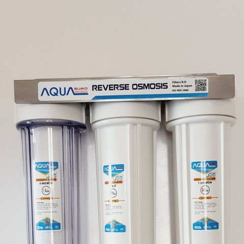Bộ Lọc Nước Sinh Hoạt AQUASUMO 10 inch - Thiết Kế 3 Cốc Lọc Sạch Cặn, Phèn, Clo Cho Nguồn Nước Tinh Khiết, An Toàn Chăm Sóc Sức Khỏe Gia Đình