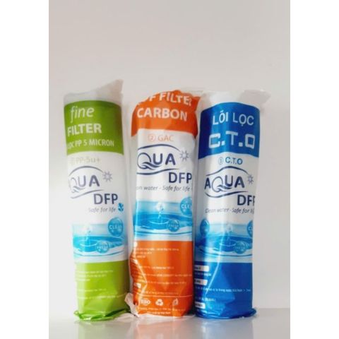 Bộ Lõi Lọc Nước Aquadfp 123 - Lõi Thay Thế Máy Lọc Nước Gia Đình, Khả Năng Lọc Tối Ưu, Cải Thiện Chất Lượng Nước Uống