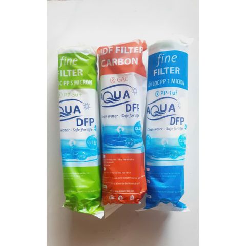 Bộ Lõi Lọc Nước Aquadfp 123 - Lõi Thay Thế Máy Lọc Nước Gia Đình, Khả Năng Lọc Tối Ưu, Cải Thiện Chất Lượng Nước Uống