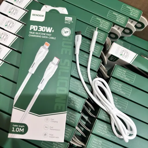 Cáp Sạc Nhanh iPhone PD 30W Sendem - Silicon Mềm Mịn, Chống Gãy, Sạc Nhanh, Dài 1M, An Toàn và Bền Bỉ cho Tất Cả iPhone