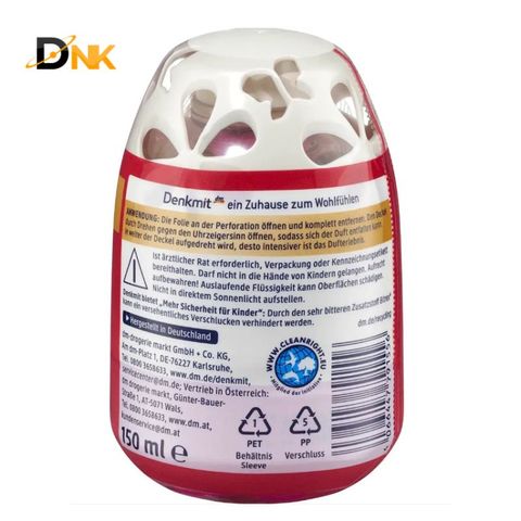 Sáp Thơm Denkmit 150ml Khử Mùi Nhanh Lâu 6-8 Tuần - Hương Dịu Nhẹ An Toàn Nhập Khẩu Đức, Phù Hợp Mọi Không Gian Sống