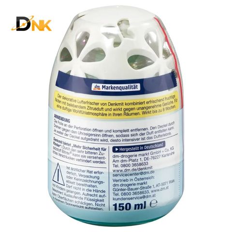 Sáp Thơm Denkmit 150ml Khử Mùi Nhanh Lâu 6-8 Tuần - Hương Dịu Nhẹ An Toàn Nhập Khẩu Đức, Phù Hợp Mọi Không Gian Sống
