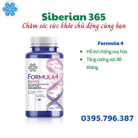 Thực phẩm chức năng Formula 4 N.V.M.N - Hỗ trợ sức đề kháng, bổ sung Vitamin A, C, E và Taurine từ Liên Bang Nga