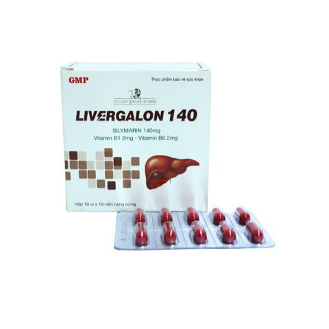 Viên Uống Livergalon 140 - Hỗ Trợ Giải Độc Gan, Bảo Vệ Gan, Tăng Cường Chức Năng Gan - Hộp 100 Viên Nang Cứng