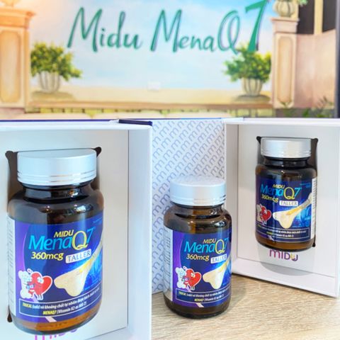 Midu MenaQ7 360mcg - Viên Canxi Hỗ Trợ Phát Triển Chiều Cao và Chắc Khỏe Xương cho Trẻ Em và Người Lớn