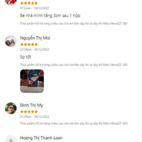 Midu MenaQ7 360mcg - Viên Canxi Hỗ Trợ Phát Triển Chiều Cao và Chắc Khỏe Xương cho Trẻ Em và Người Lớn