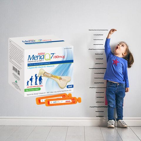 Midu MenaQ7 180mcg - Bổ Sung Canxi Hữu Cơ Tăng Chiều Cao Cho Trẻ Em Và Phụ Nữ Mang Thai - Vitamin D3 K2 Ổn Định Xương