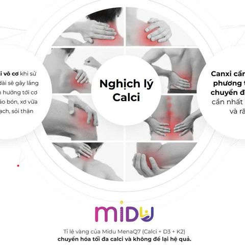 Midu MenaQ7 180mcg - Bổ Sung Canxi Hữu Cơ Tăng Chiều Cao Cho Trẻ Em Và Phụ Nữ Mang Thai - Vitamin D3 K2 Ổn Định Xương