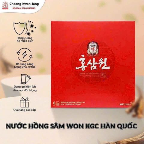 Nước hồng sâm Won chính phủ Kgc Hàn Quốc hàng hộp 30x70ml
