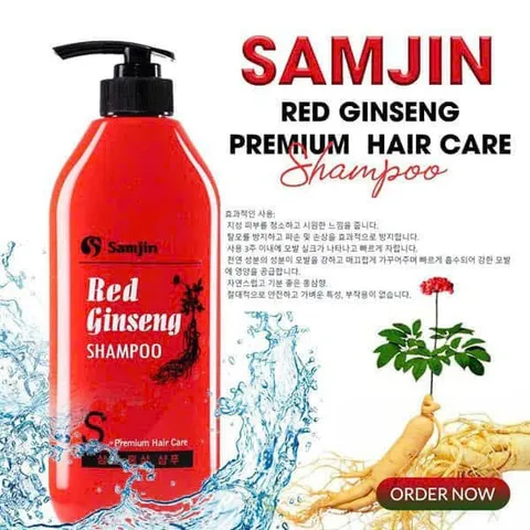 Bộ ba dầu gội xả tinh chất hồng sâm Samjin Hàn Quốc giảm gãy rụng phục hồi tóc