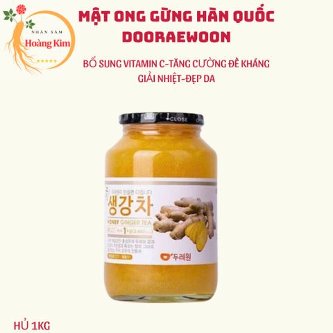 Mật ong gừng Hàn Quốc nắp đen vipp hủ 1kg