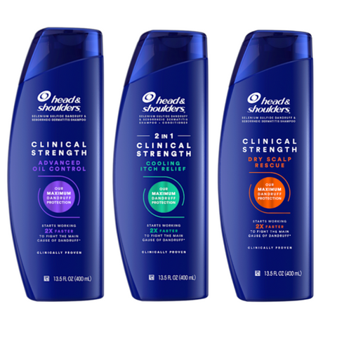 Dầu Gội Head & Shoulders Clinical Strength 400ml - Chống Gàu Nặng và Viêm Da Tiết Bã, Giảm Ngứa Hiệu Quả
