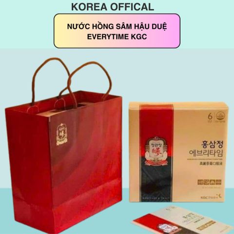 Tinh Chất Hồng Sâm Pha Sẵn KGC Jung Kwan Jang Everytime Original 30 Gói hậu duệ Everytime Kgc