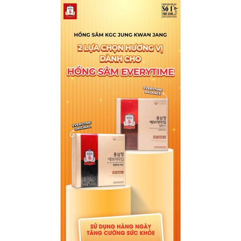 Tinh Chất Hồng Sâm Pha Sẵn KGC Jung Kwan Jang Everytime Original 30 Gói hậu duệ Everytime Kgc