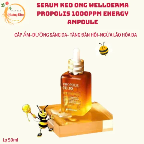 Serum keo ong Wellderma Propolis 1000ppm sáng da ngừa lão hóa lọ 50ml