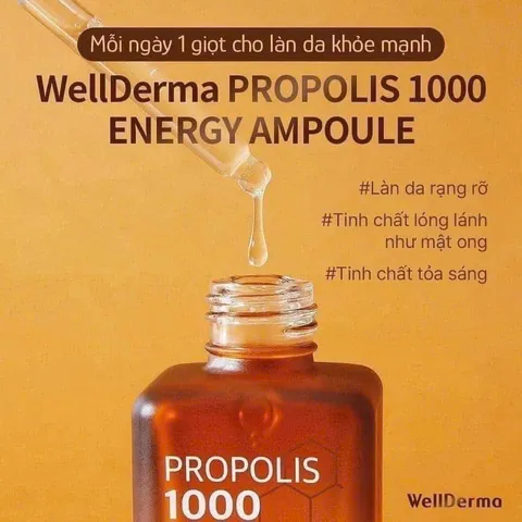 Serum keo ong Wellderma Propolis 1000ppm sáng da ngừa lão hóa lọ 50ml