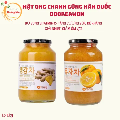 [GIÁ SỈ] Mật ong chanh, gừng Dooreawon Hàn Quốc hủ 1kg