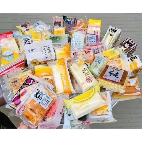 Bánh mix Đài Loan đủ vị thùng 2kg, bánh bông lan nhiều loại siêu ngon