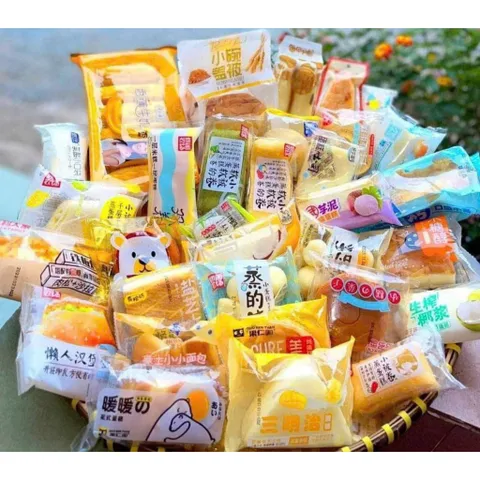 Bánh mix Đài Loan đủ vị thùng 2kg, bánh bông lan nhiều loại siêu ngon