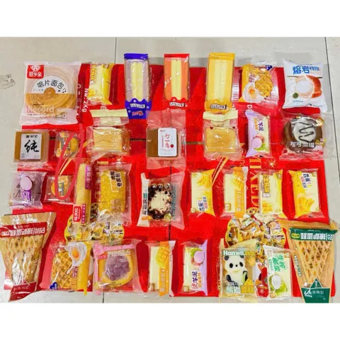 Bánh mix Đài Loan đủ vị thùng 2kg, bánh bông lan nhiều loại siêu ngon