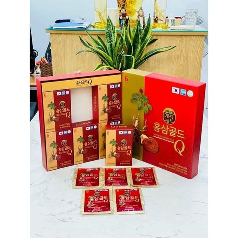 Nước hồng sâm linh chi tổng hợp Q, Qplus hộp 30gx50ml