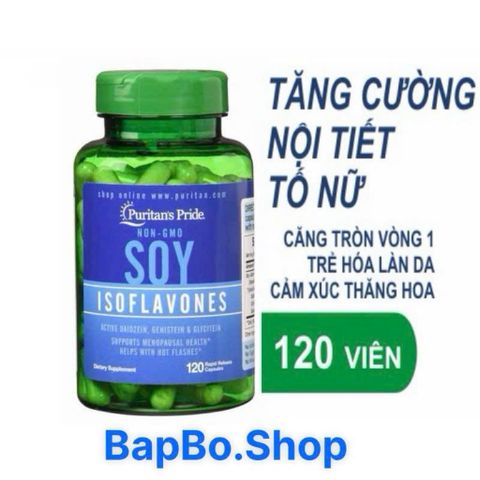 Viên Uống Mầm Đậu Nành Puritan's Pride SOY ISOFLAVONES - Bổ Sung Nội Tiết Tố Nữ & Cải Thiện Sắc Đẹp Tự Nhiên 750mg