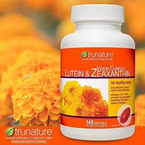 Viên uống Bổ Mắt Trunature Vision Complex Lutein & Zeaxanthin - Hỗ Trợ Cải Thiện Thị Lực và Bảo Vệ Mắt 140 Viên