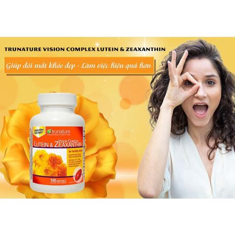 Viên uống Bổ Mắt Trunature Vision Complex Lutein & Zeaxanthin - Hỗ Trợ Cải Thiện Thị Lực và Bảo Vệ Mắt 140 Viên