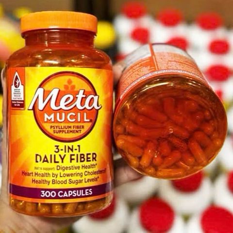 Viên uống bổ sung chất xơ Meta Mucil 300 viên - Hỗ trợ tiêu hóa, giảm cholesterol và kiểm soát đường huyết tự nhiên