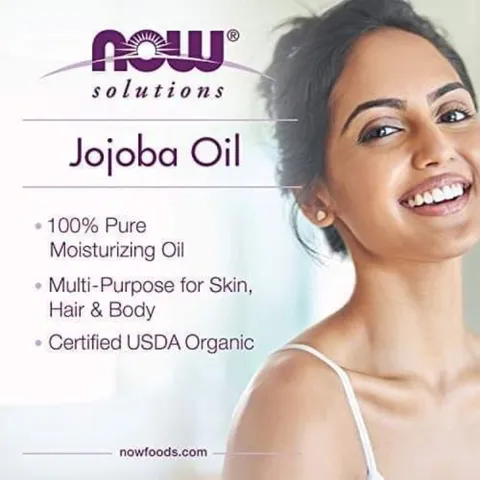 Dầu Jojoba Now Organic 118ml - Dưỡng ẩm da, tóc và body - Giúp mềm mại, chống lão hóa, an toàn cho da.