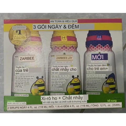 Siro ho ong giảm ho tiêu đờm, tăng đề kháng Zarbee’s Cough Syrup Mucus + Immune cho trẻ