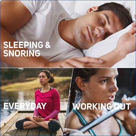 Hộp 72 Miếng Dán Chống Ngáy Breathe Right - Giảm Nghẹt Mũi, Giúp Ngủ Ngon, Cho Da Nhạy Cảm & Thường