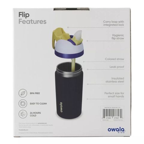 [Hàng Mỹ] Bình nước cách nhiệt bật nắp cho trẻ em Owala kids 414ml