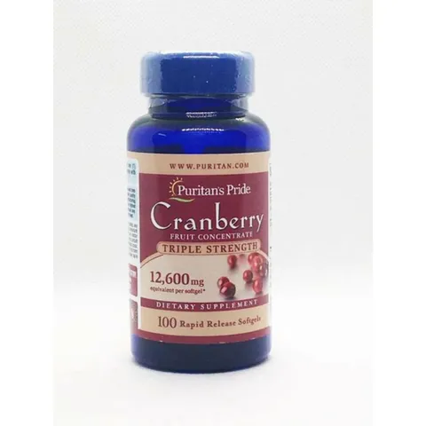 Viên uống hỗ trợ tiết niệu, bàng quang Puritan’s Pride Cranberry Triple 100v