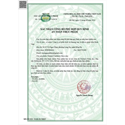 Viên uống hỗ trợ tiết niệu, bàng quang Puritan’s Pride Cranberry Triple 100v