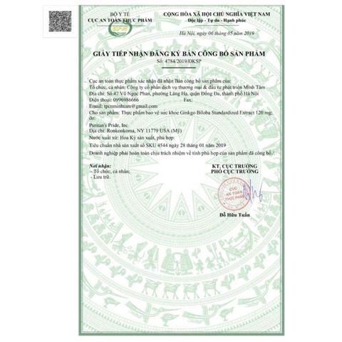 Viên uống bổ não Ginkgo Biloba 120mg Puritan's Pride - Tăng cường trí nhớ, cải thiện tuần hoàn não cho người lớn tuổi