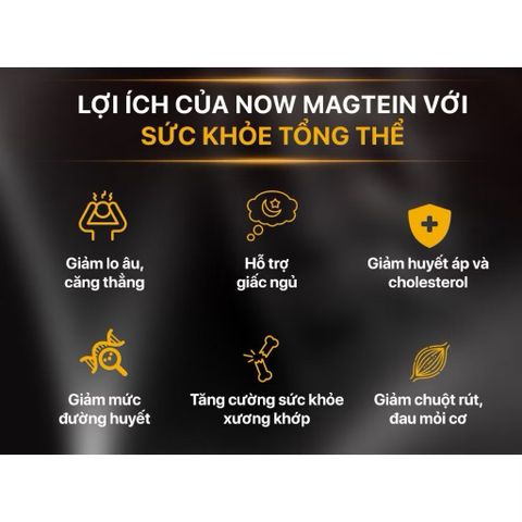Viên uống Magie L-Threonate Now Magtein - Bổ não, cải thiện trí nhớ, giảm stress và mất ngủ - 90 viên