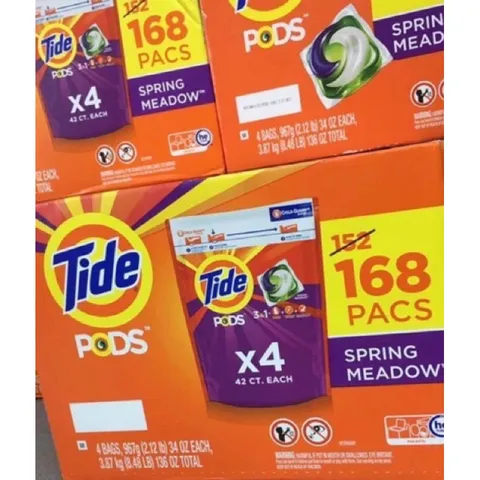 Viên giặt quần áo Tide Mỹ Pods 3 in 1 loại 42 viên bỏ thẳng vào máy giặt tự tan trong nước tiết kiệm tiện lợi
