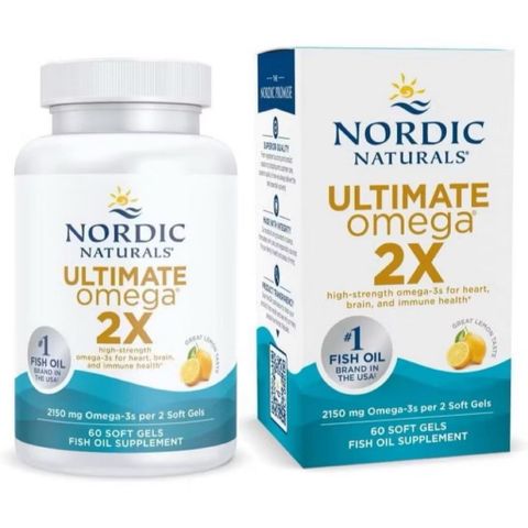 Viên Uống Bổ Sung Omega-3 Nordic Naturals Ultimate Omega 2X 2150mg - Tăng Cường Tim Mạch, Não Bộ, Xương Khớp, 1000 IU Vitamin D3