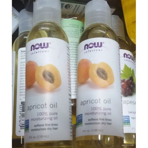 Dầu Mơ 100% Nguyên Chất - Dưỡng Ẩm Da, Tóc, Chống Lão Hóa - NOW Foods 118ml