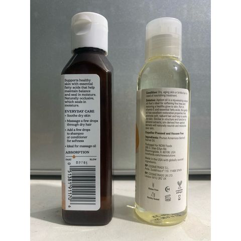 Dầu Mơ 100% Nguyên Chất - Dưỡng Ẩm Da, Tóc, Chống Lão Hóa - NOW Foods 118ml